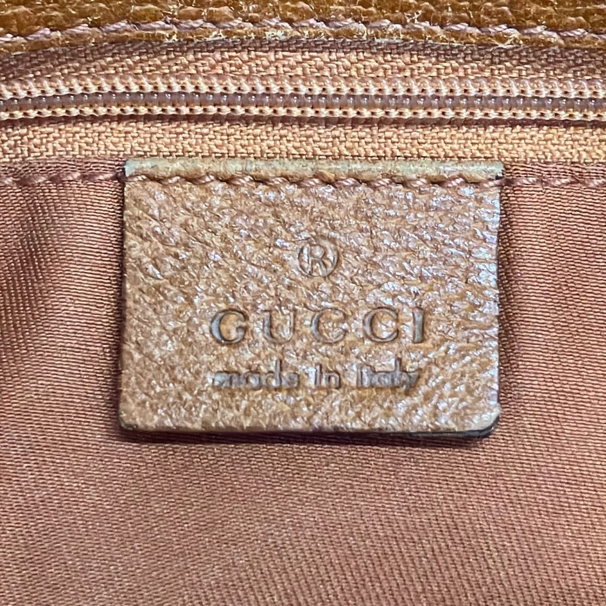 Gucci Tote Eclipse Beige Dark Brown Leather — view 8