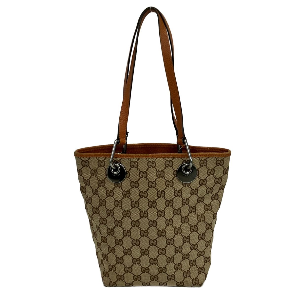 Gucci Tote Eclipse Beige Dark Brown Leather — view 3
