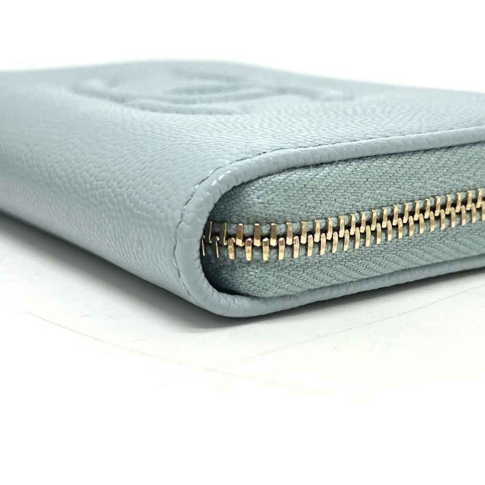 Chanel Coin Case CC Logo Metiers D'art Caviar Leather Blue — view 4