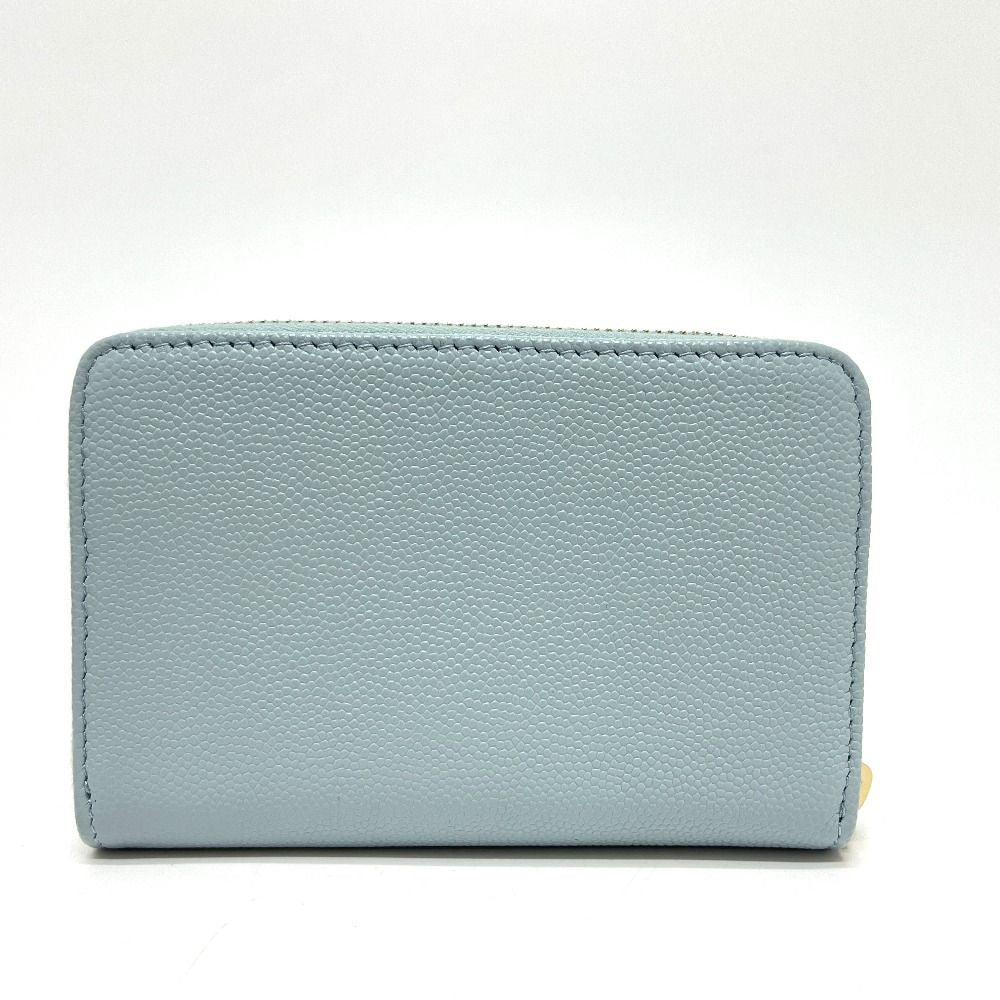 Chanel Coin Case CC Logo Metiers D'art Caviar Leather Blue — view 2