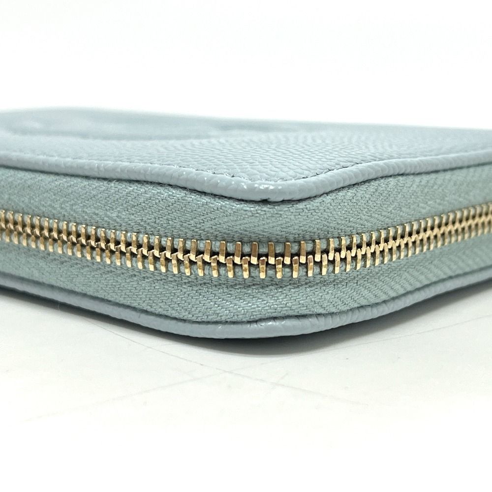 Chanel Coin Case CC Logo Metiers D'art Caviar Leather Blue — view 6
