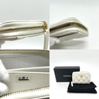 Chanel Coin Case Classic Zip Caviar Leather White — view 9