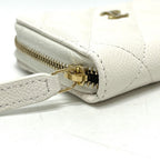 Chanel Coin Case Classic Zip Caviar Leather White — view 3