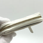 Chanel Coin Case Classic Zip Caviar Leather White — view 6