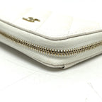 Chanel Coin Case Classic Zip Caviar Leather White — view 8