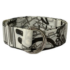 Hermes Belt White Gray Multi Cotton