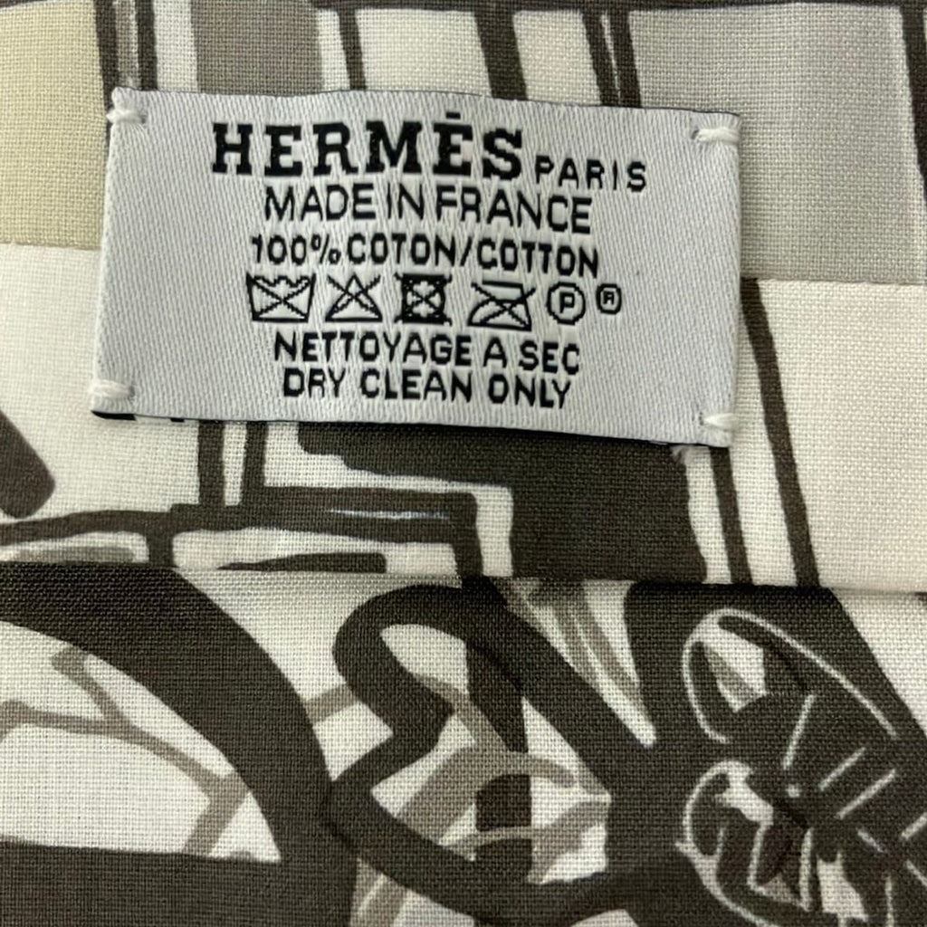 Hermes Belt White Gray Multi Cotton — view 4