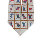 Hermes Ten Twilly Horse Tackle Couvertureset Tenues de Jour Off White Silk Scarf — view 3