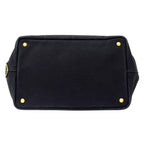 Prada Tote Shoulder Bag 2-Way Canapa M Canvas Black — view 3