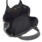 Prada Tote Shoulder Bag 2-Way Canapa M Canvas Black — view 5
