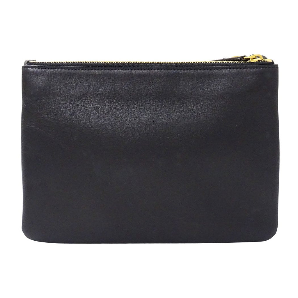 Celine Shoulder Bag Trio Large Leather Black Small — view 2