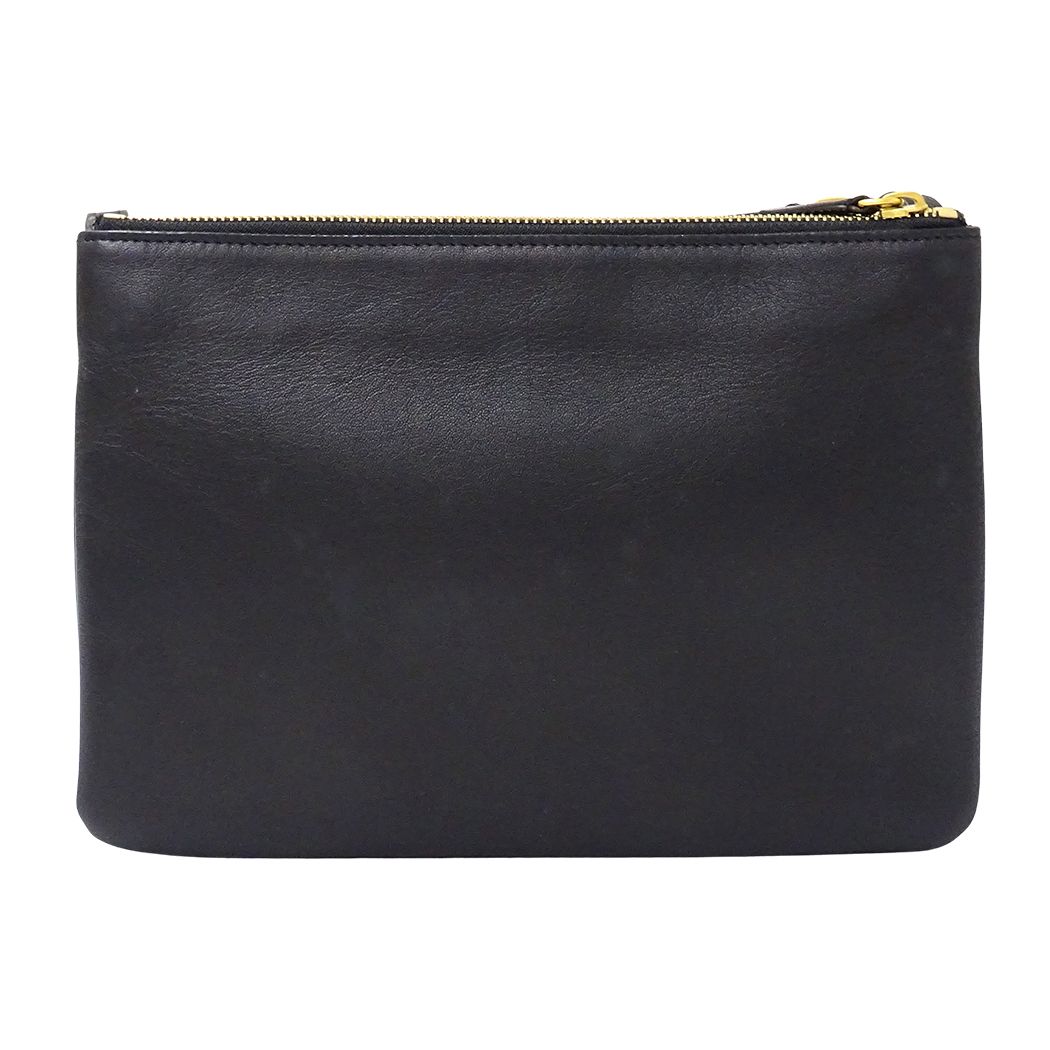 Celine Shoulder Bag Trio Large Leather Black Small — view 2