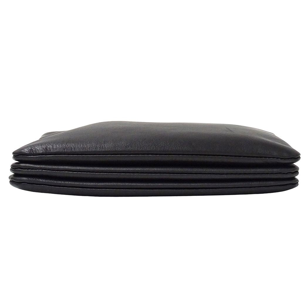 Celine Shoulder Bag Trio Large Leather Black Small — view 3