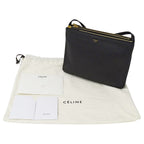 Celine Shoulder Bag Trio Large Leather Black Small — view 7