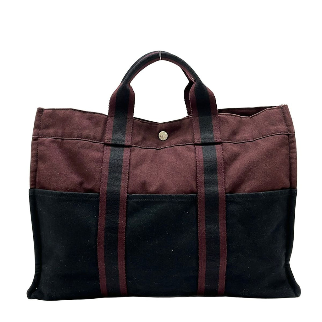 Hermes Tote Fourre Tout MM Dark Brown Black
