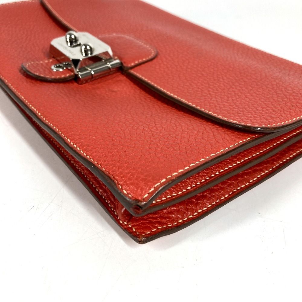 Hermes Clutch Pochette Jet Leather Brown — view 7