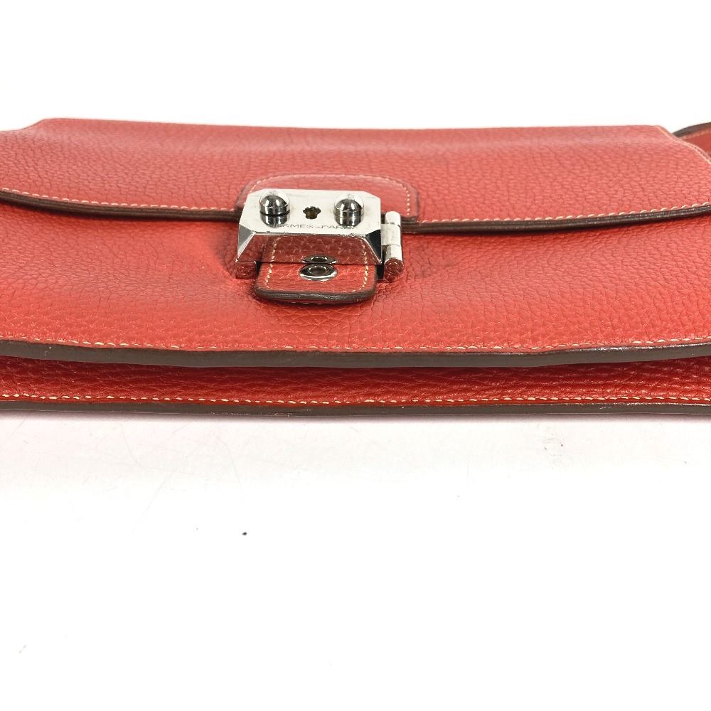 Hermes Clutch Pochette Jet Leather Brown — view 5