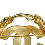 Chanel CC Logo Brooch Gold — view 5