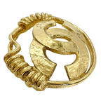 Chanel CC Logo Brooch Gold — view 2