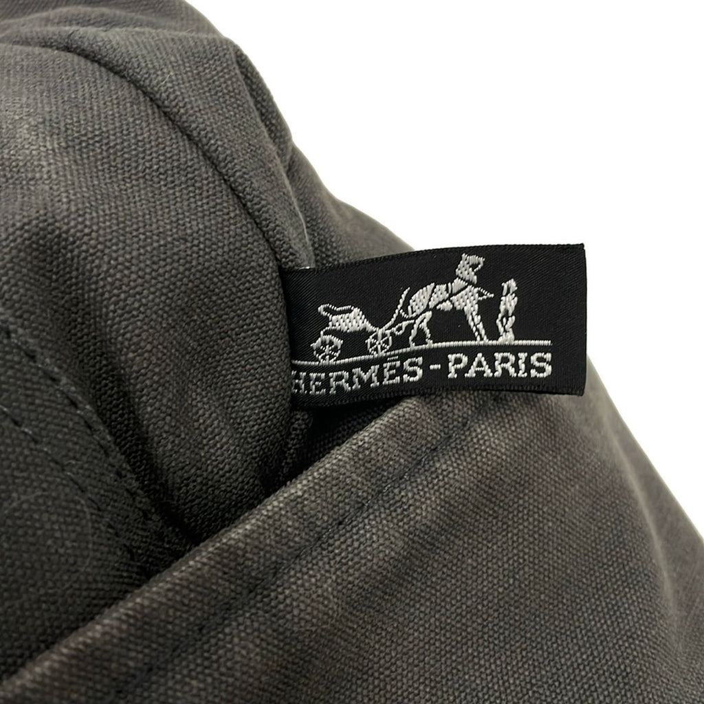 Hermes Shoulder Bag Fourre Tout Besace MM Gray Black — view 8