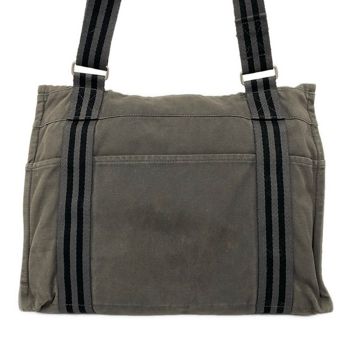 Hermes Shoulder Bag Fourre Tout Besace MM Gray Black — view 3