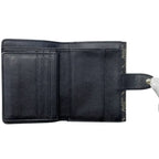 Celine Bifold Hook Wallet Gray Black Saluki Double Leather Simple — view 4
