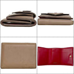 Prada Trifold Wallet Beige Ribbon Saffiano Leather 85 Compact Mini — view 2