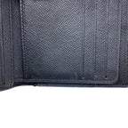 Celine Bifold Hook Wallet Gray Black Saluki Double Leather Simple — view 8