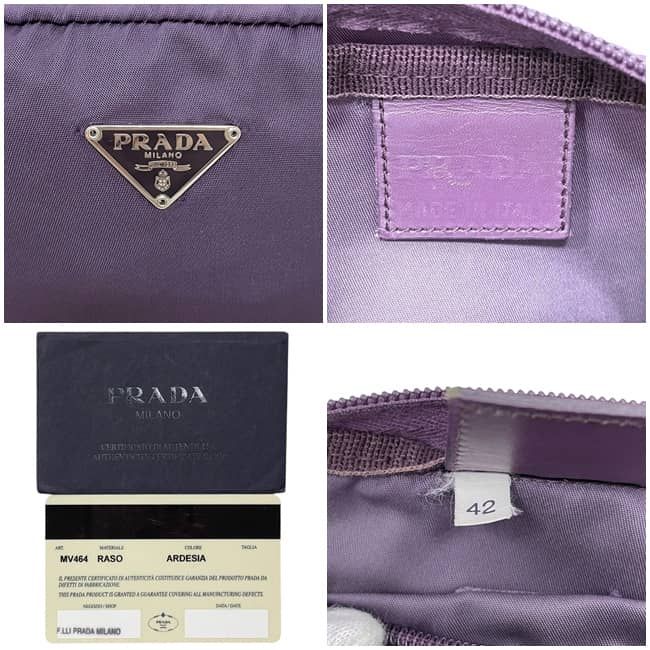 Prada Pouch Purple Malva Vala Case Nylon 42 Simple — view 4