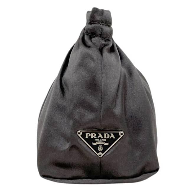 Prada Pouch Silver Ardesia Raso Case Satin 121 Simple — view 2