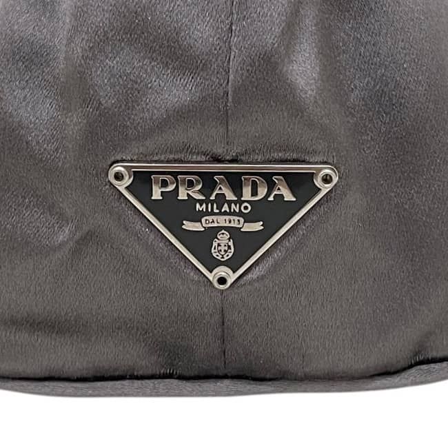 Prada Pouch Silver Ardesia Raso Case Satin 121 Simple — view 7