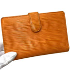 Louis Vuitton Bifold Wallet Portomonevier Viennois Orange Mandarin Epi Kiss — view 9