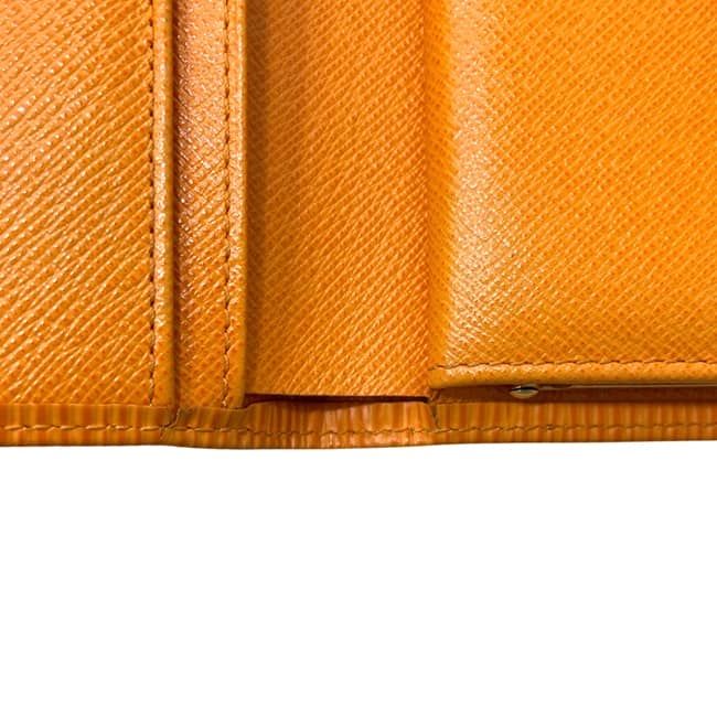 Louis Vuitton Bifold Wallet Portomonevier Viennois Orange Mandarin Epi Kiss — view 6