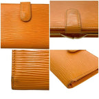 Louis Vuitton Bifold Wallet Portomonevier Viennois Orange Mandarin Epi Kiss — view 5