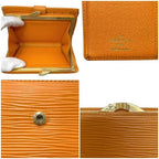 Louis Vuitton Bifold Wallet Portomonevier Viennois Orange Mandarin Epi Kiss — view 3