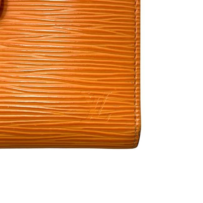 Louis Vuitton Bifold Wallet Portomonevier Viennois Orange Mandarin Epi Kiss — view 7