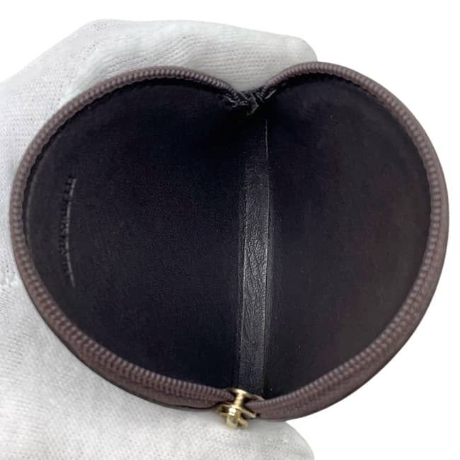 Loewe Coin Case Brown Anagram Purse Leather Suede 12 Logo Mini — view 4