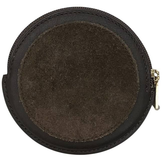 Loewe Coin Case Brown Anagram Purse Leather Suede 12 Logo Mini — view 2