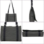 Hermes Shoulder Bag Fourre Tout Besace MM Gray Crossbody Cotton Canvas Flap — view 2