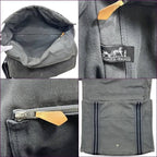 Hermes Shoulder Bag Fourre Tout Besace MM Gray Crossbody Cotton Canvas Flap — view 3
