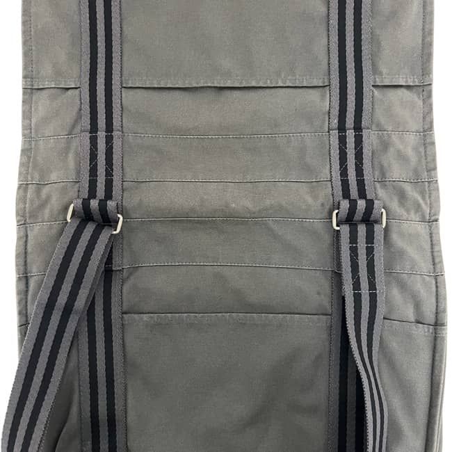 Hermes Shoulder Bag Fourre Tout Besace MM Gray Crossbody Cotton Canvas Flap — view 8