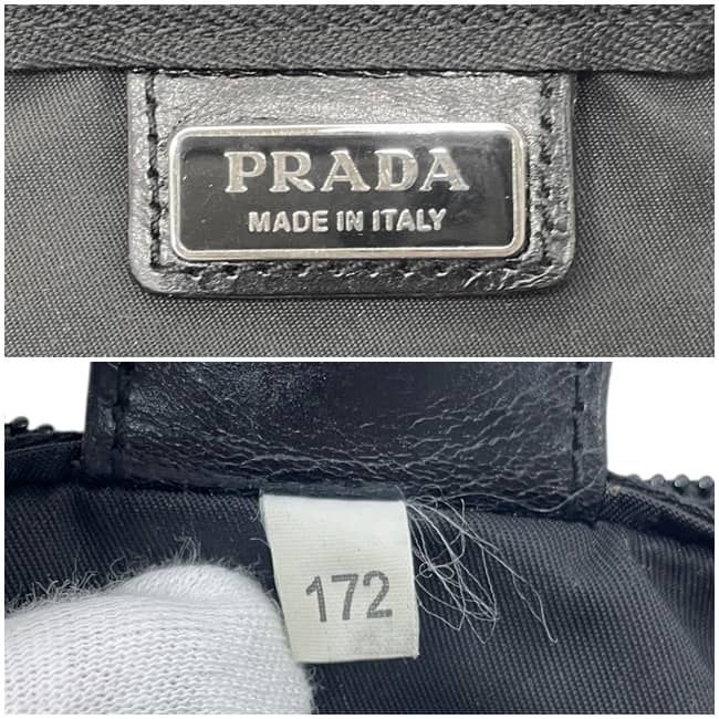 Prada Pouch Black Nero Tessuto Case Nylon 172 Zipper — view 4