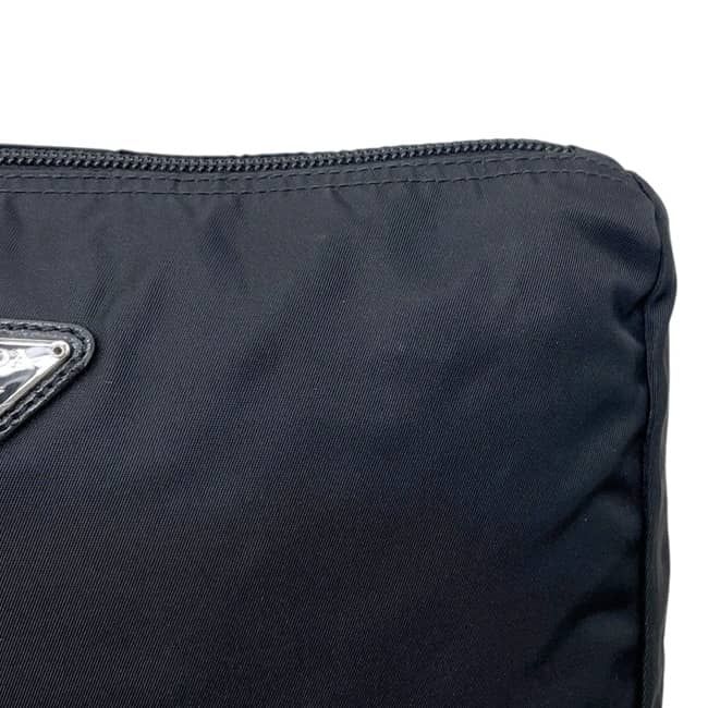 Prada Pouch Black Nero Tessuto Case Nylon 172 Zipper — view 8