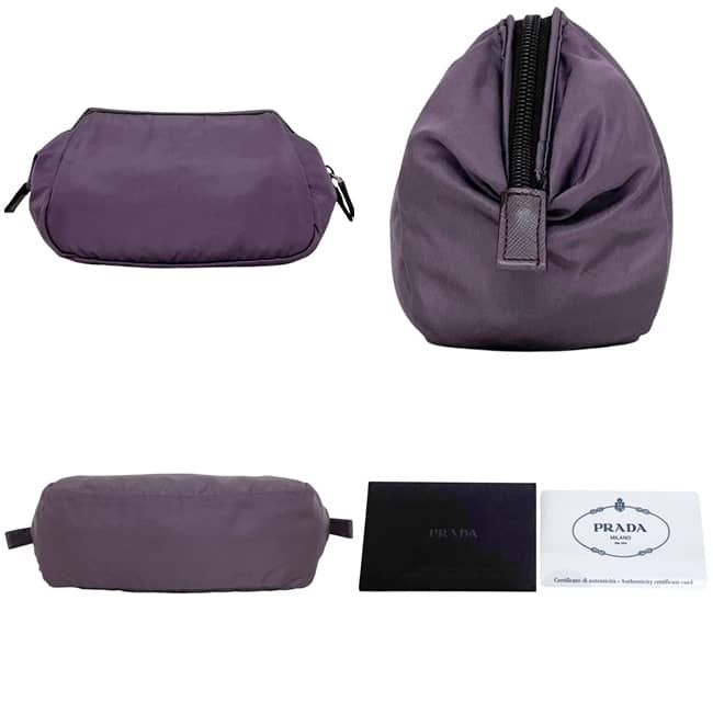 Prada Pouch Purple Mirtillo Vala Case Nylon 42 Zipper — view 2