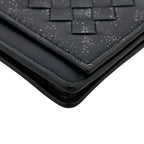Bottega Veneta Card Case Black Intrecciato Business Holder Leather Hook — view 6