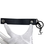 Saint Laurent Key Holder Black Cassandra Key Ring YSL Leather Metal Paris — view 5