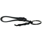 Saint Laurent Key Holder Black Cassandra Key Ring YSL Leather Metal Paris — view 3