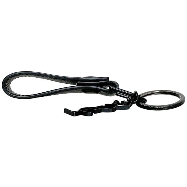 Saint Laurent Key Holder Black Cassandra Key Ring YSL Leather Metal Paris — view 3