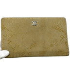 Chanel Bifold Wallet Beige Lace Ismore Ghost Skin CC Logo Folding — view 9