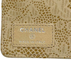 Chanel Bifold Wallet Beige Lace Ismore Ghost Skin CC Logo Folding — view 6